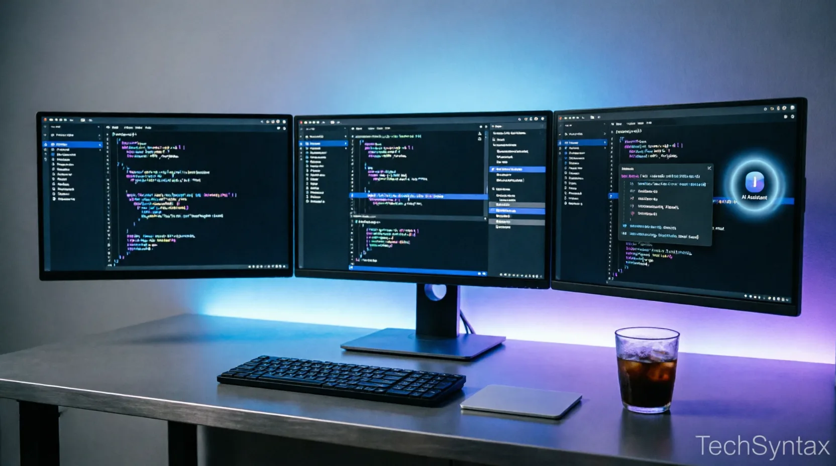 Developer using free AI coding tools in modern workspace 2026