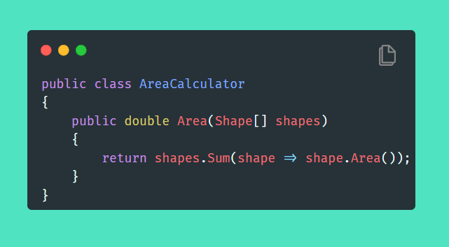 Updated AreaCalculator class