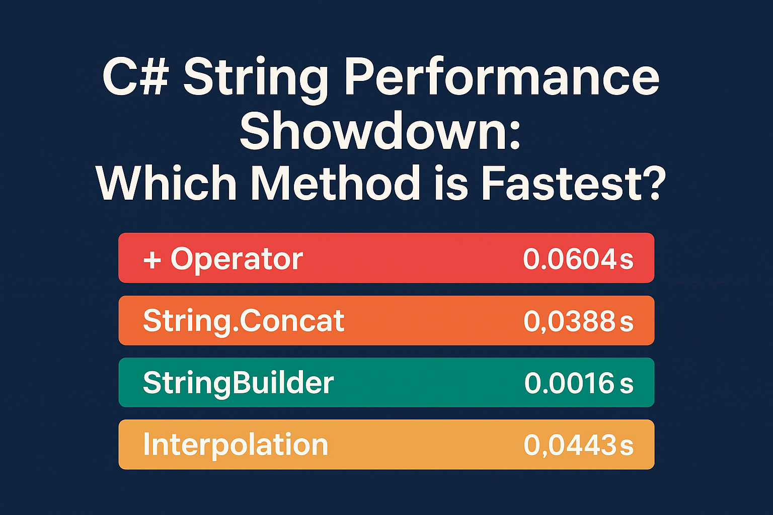 C# String Performance Showdown: Which Method is Fastest?”